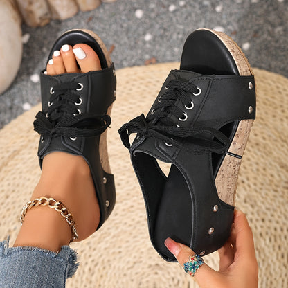 Women’s Retro Wedge Sandals –Comfortable Wedge Summer Slippers