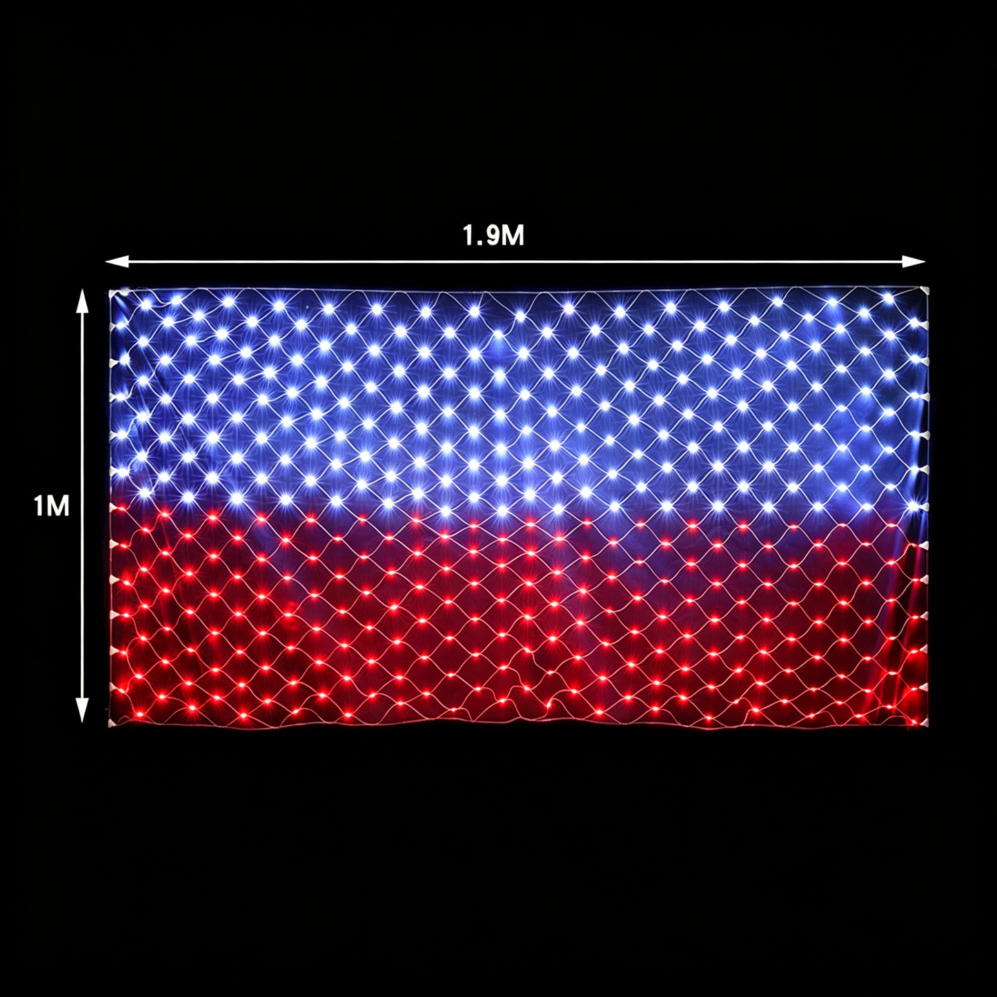 Custom Solar-Powered National Flag Net Lights - Commemorative and Fun Outdoor Decorations