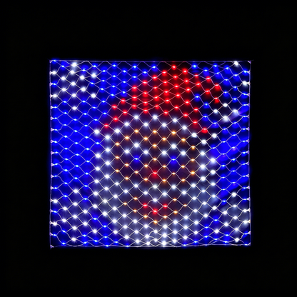 Custom Solar-Powered National Flag Net Lights - Commemorative and Fun Outdoor Decorations