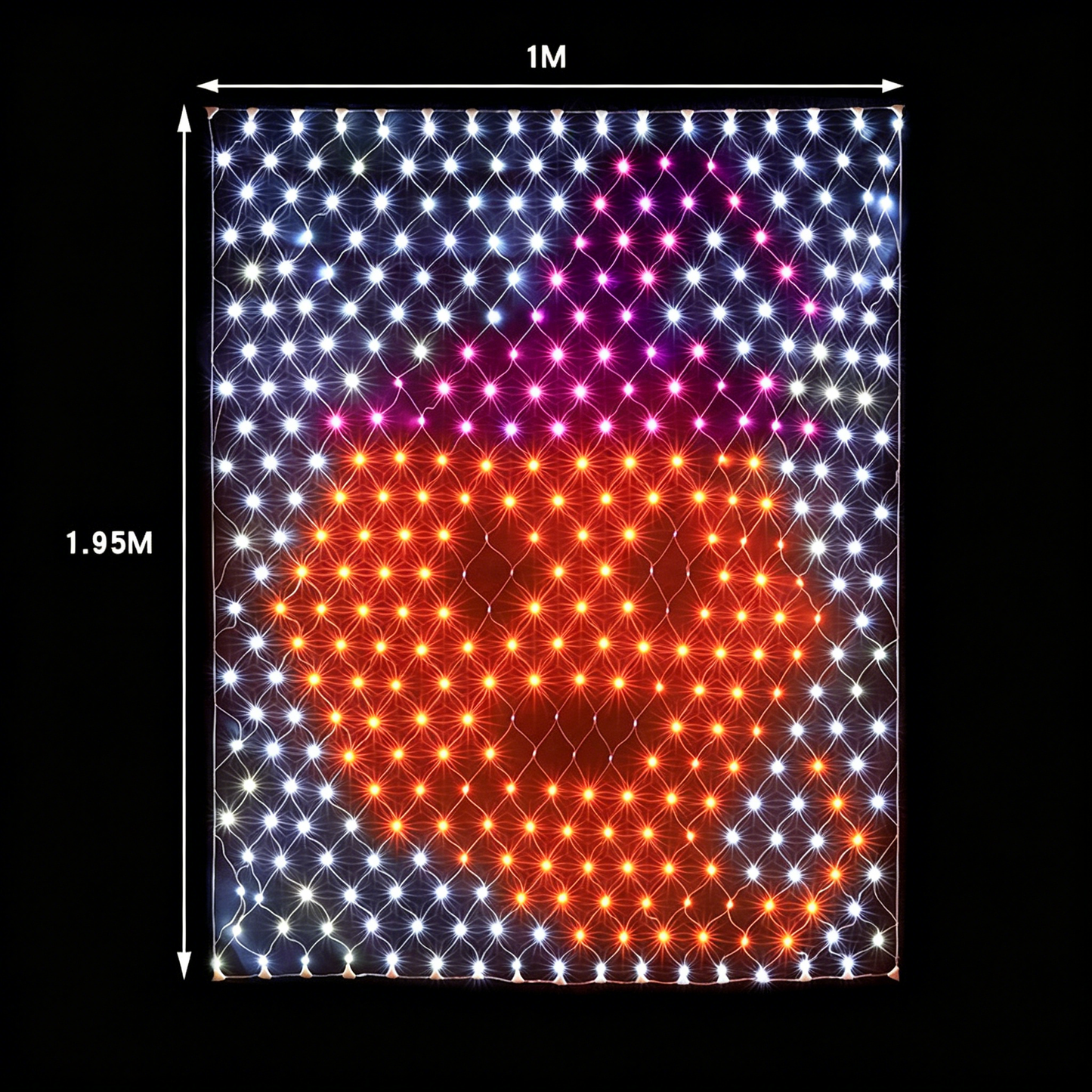 Custom Solar-Powered National Flag Net Lights - Commemorative and Fun Outdoor Decorations