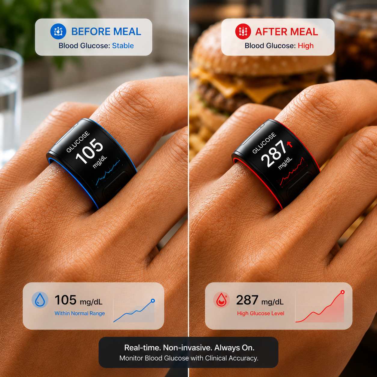 🎉 75% OFF Launch Offer🏆SEAGRILTM G1 Non-Invasive Smart Ring(Mayo Clinic Recommended)