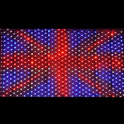 Custom Solar-Powered National Flag Net Lights - Commemorative and Fun Outdoor Decorations