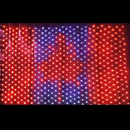 Custom Solar-Powered National Flag Net Lights - Commemorative and Fun Outdoor Decorations