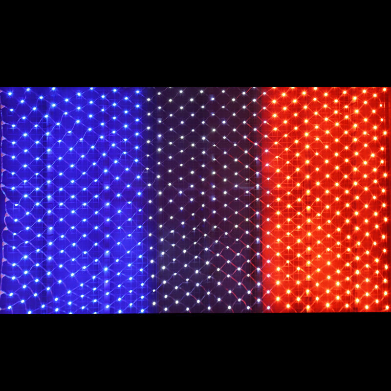 Custom Solar-Powered National Flag Net Lights - Commemorative and Fun Outdoor Decorations