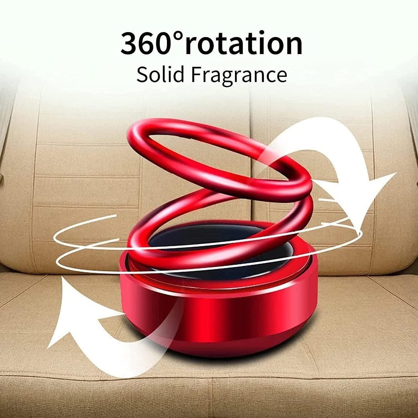 Solar Energy Rotating Ring with Long Lasting French Organic Fragrance