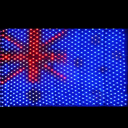 Custom Solar-Powered National Flag Net Lights - Commemorative and Fun Outdoor Decorations