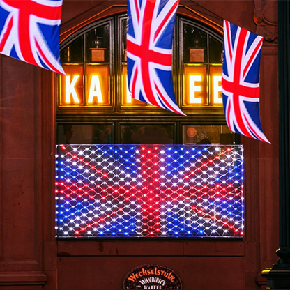 Custom Solar-Powered National Flag Net Lights - Commemorative and Fun Outdoor Decorations