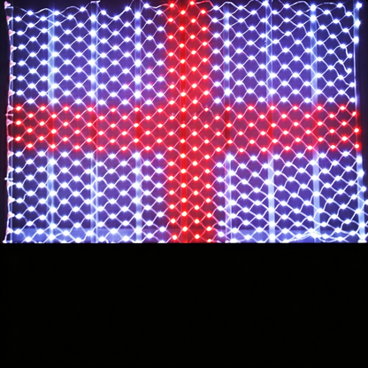 Custom Solar-Powered National Flag Net Lights - Commemorative and Fun Outdoor Decorations