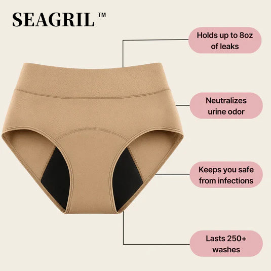 🌸💖Last Day 50% OFF|SEAGRIL™  100% Leak-Proof Underwear 4-pack