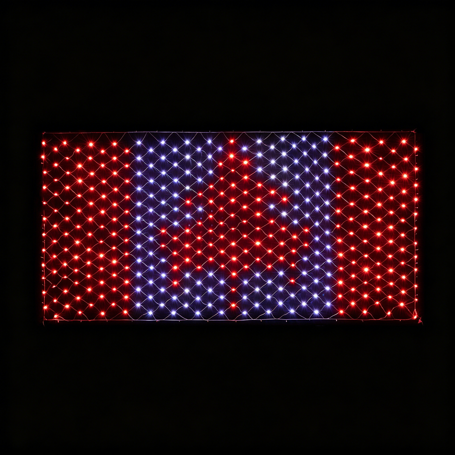 Custom Solar-Powered National Flag Net Lights - Commemorative and Fun Outdoor Decorations