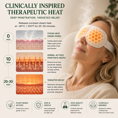 🔥LAST DAY 49% OFF🥇SEAGRIL® Herbal Miracle Steam Eye Mask.Treatment of eye diseases, sleep disorders, headache relief, and periocular care.