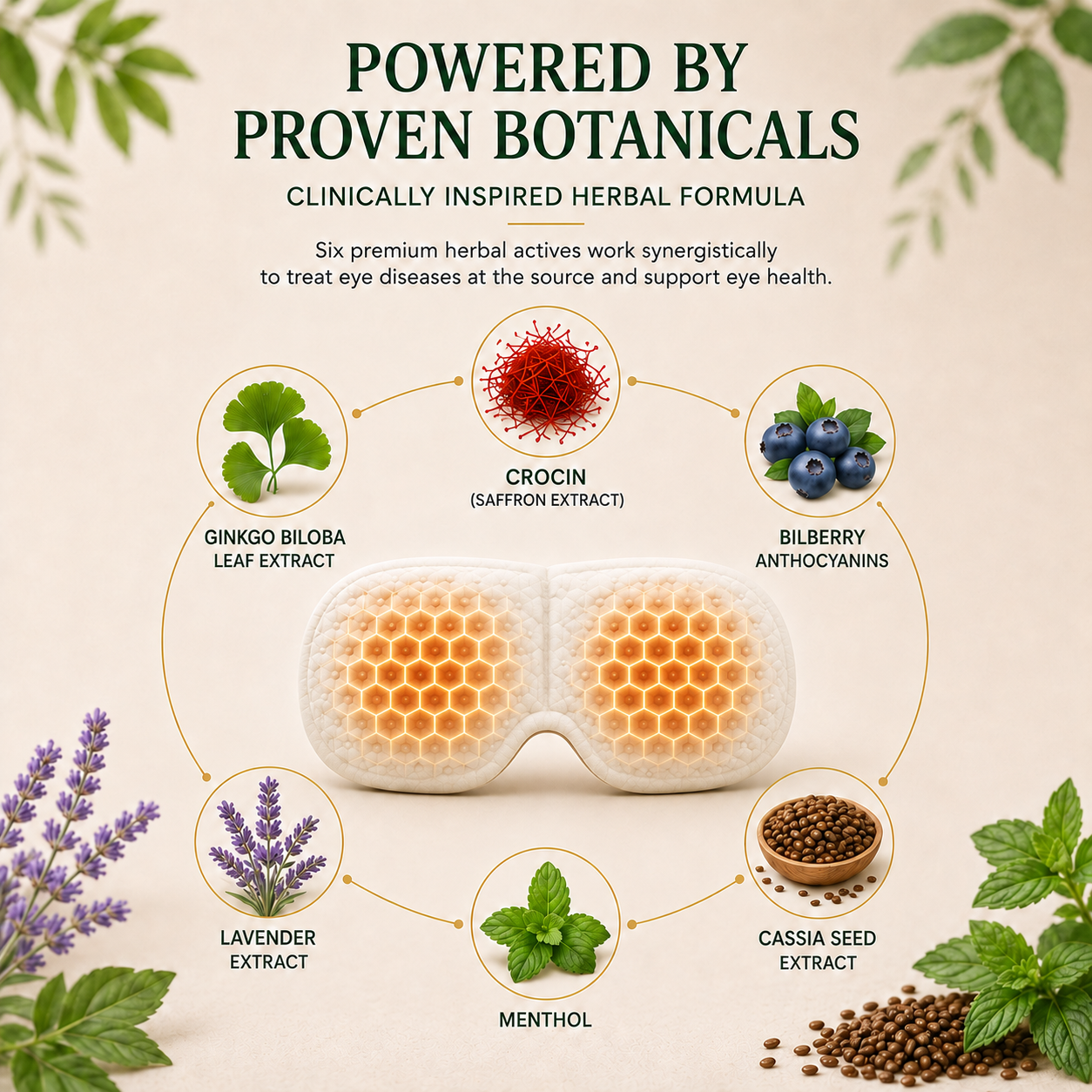 🔥LAST DAY 49% OFF🥇SEAGRIL® Herbal Miracle Steam Eye Mask.Treatment of eye diseases, sleep disorders, headache relief, and periocular care.