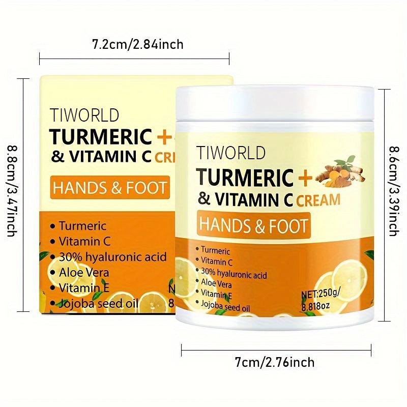 Turmeric + Vitamin C Hand & Foot Cream — 250g Large Jar