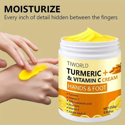 Turmeric + Vitamin C Hand & Foot Cream — 250g Large Jar