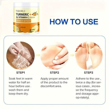 Turmeric + Vitamin C Hand & Foot Cream — 250g Large Jar