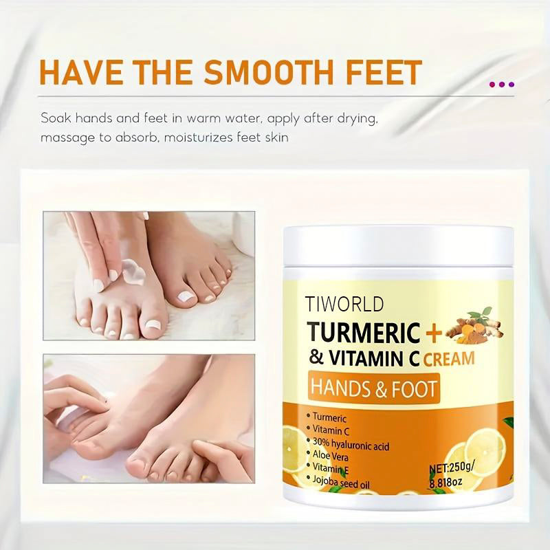 Turmeric + Vitamin C Hand & Foot Cream — 250g Large Jar
