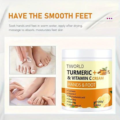 Turmeric + Vitamin C Hand & Foot Cream — 250g Large Jar