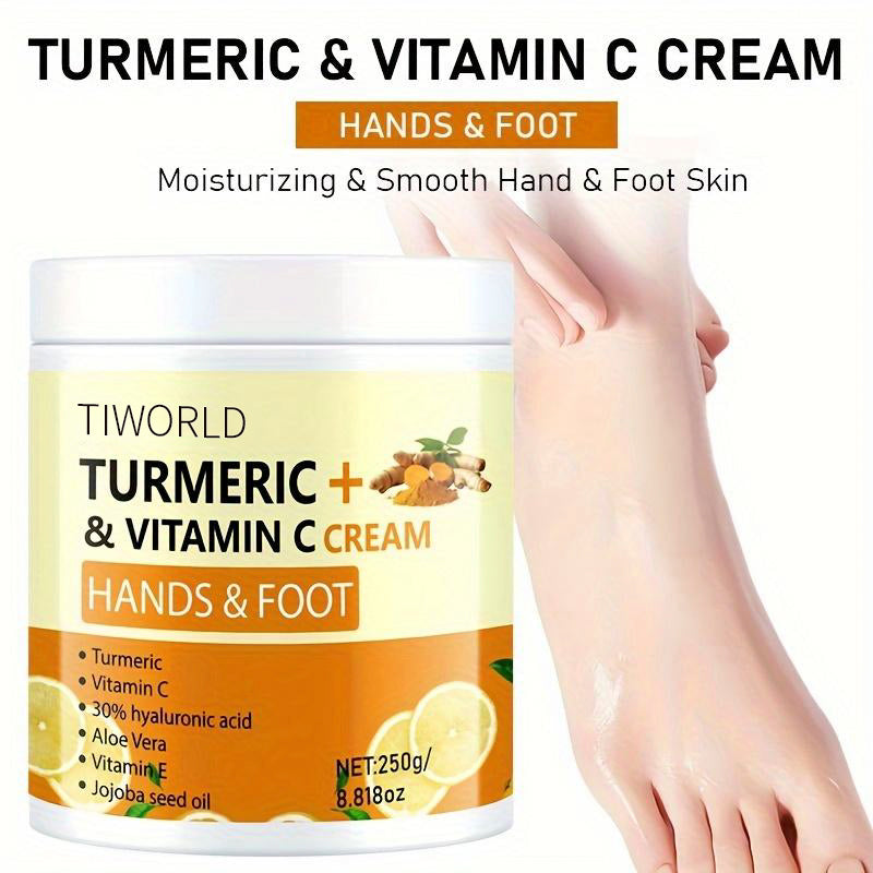 Turmeric + Vitamin C Hand & Foot Cream — 250g Large Jar