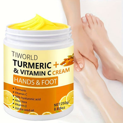 Turmeric + Vitamin C Hand & Foot Cream — 250g Large Jar