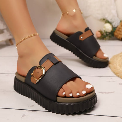 🔥Women's summer soft sole leather slippers