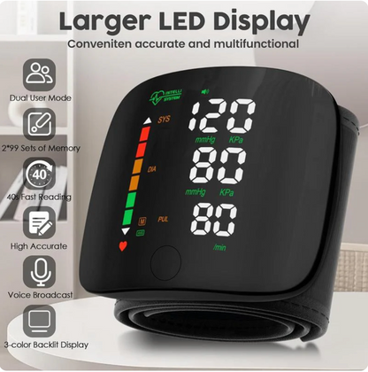Ends Today: 70% OFF! ⏰ 💓 Check Your Blood Pressure Anytime, Anywhere 💖 💥 LIMITED TIME OFFER! 🔥 Smart Wrist Blood Pressure Monitor for Easy Home Tracking