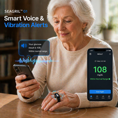 🎉 75% OFF Launch Offer🏆SEAGRILTM G1 Non-Invasive Smart Ring(Mayo Clinic Recommended)