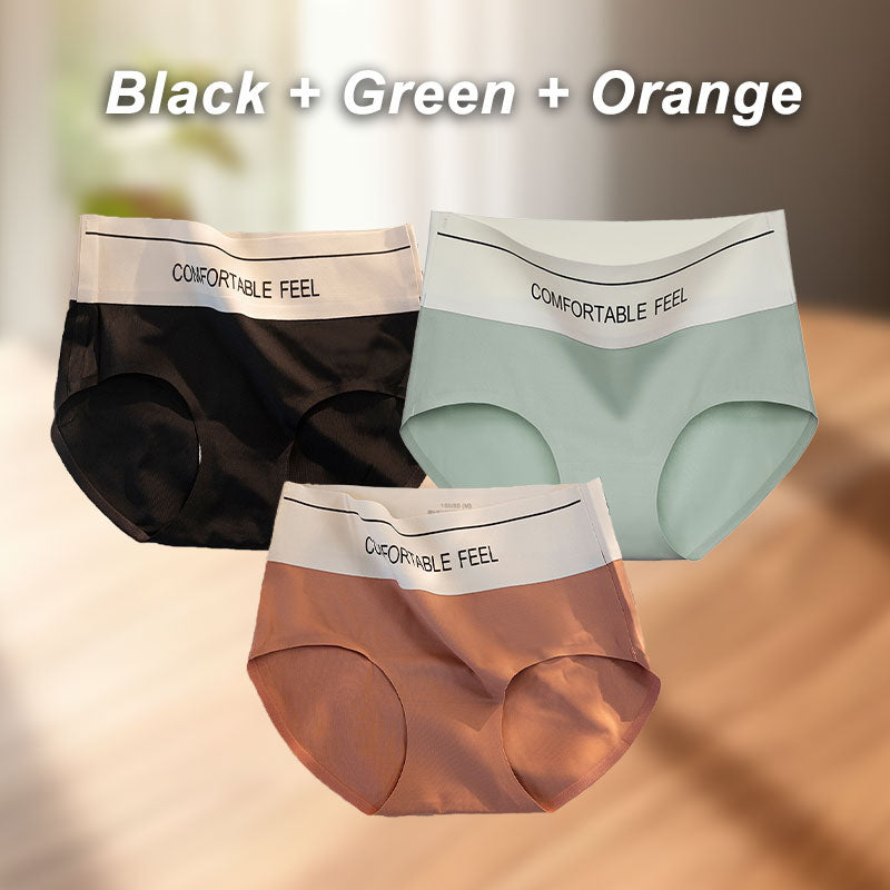 3pcs High Waisted Stretchy Breathable Seamless Panties